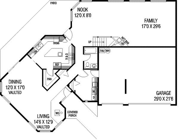 Home Plan - Traditional Floor Plan - Main Floor Plan #60-344