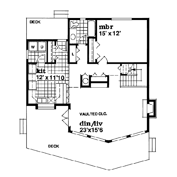 Modern Floor Plan - Main Floor Plan #47-324
