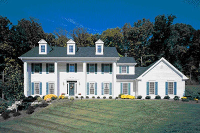 Colonial Style House Plan - 4 Beds 4.5 Baths 3216 Sq/Ft Plan #57-121