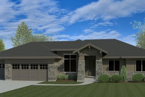 House Blueprint - Craftsman Exterior - Front Elevation Plan #920-110