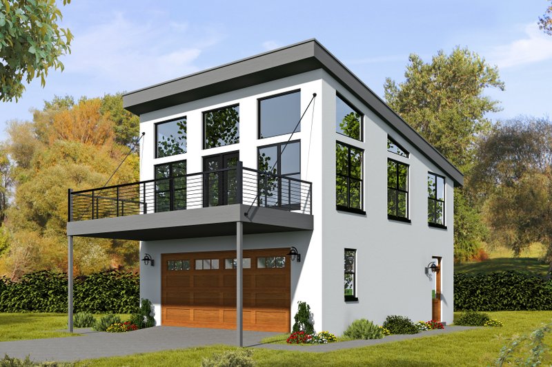 Architectural House Design - Contemporary Exterior - Front Elevation Plan #932-95