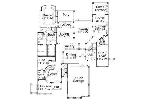 European Floor Plan - Main Floor Plan #411-842