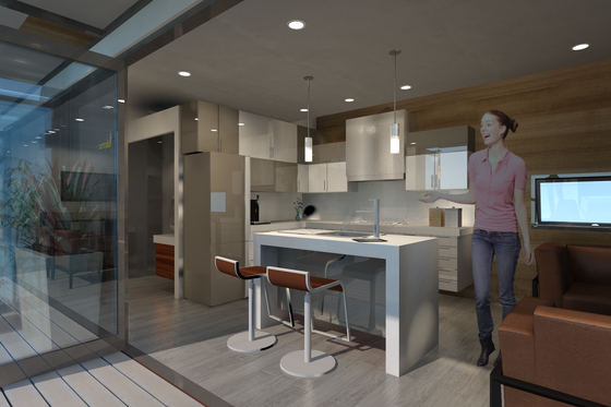 Interior - Kitchen for Modern House Plan #484-4 - 1 bed, 1 bath