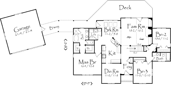 Traditional Floor Plan - Main Floor Plan #71-107