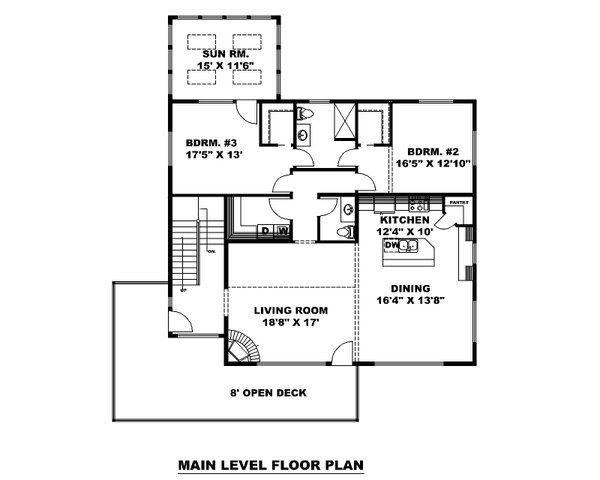 Contemporary Floor Plan - Main Floor Plan #117-927