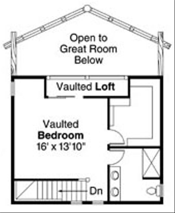 Architectural House Design - Log Floor Plan - Upper Floor Plan #124-766