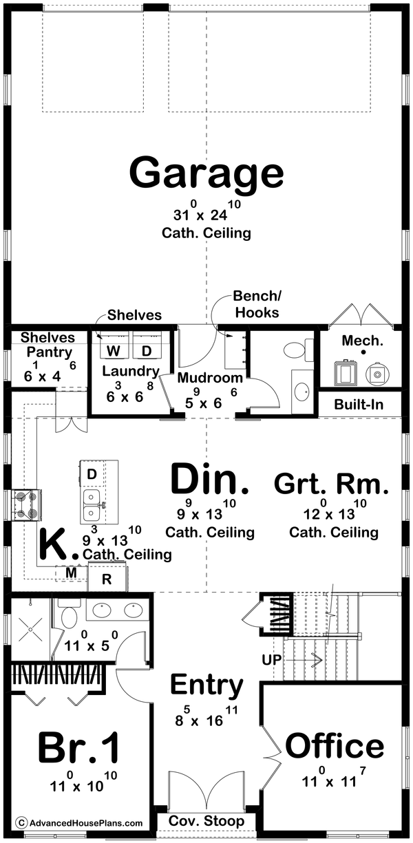 Barndominium Floor Plan - Main Floor Plan #455-508