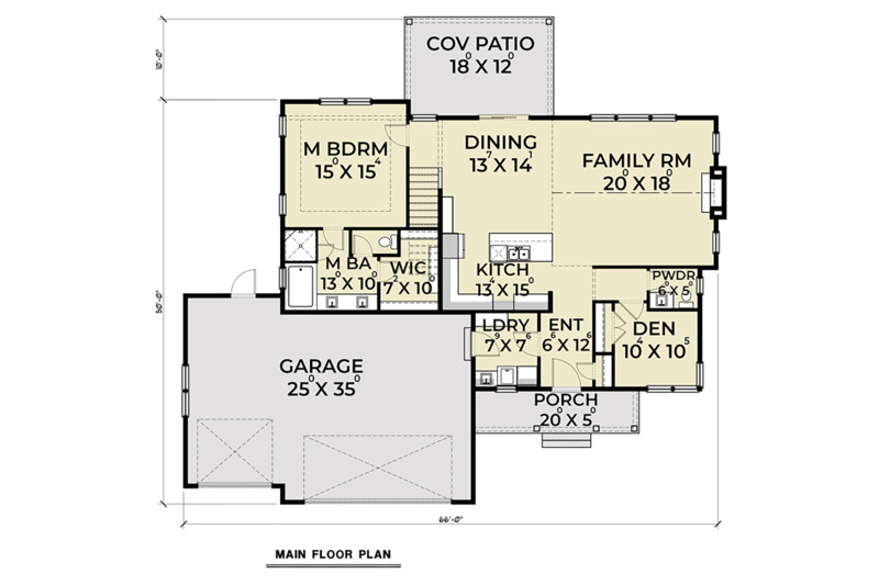 Craftsman Style House Plan - 4 Beds 2.5 Baths 2852 Sq/Ft Plan #1070-35 ...