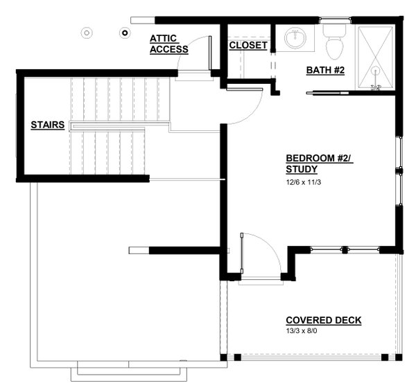 House Blueprint - Craftsman Floor Plan - Upper Floor Plan #895-118