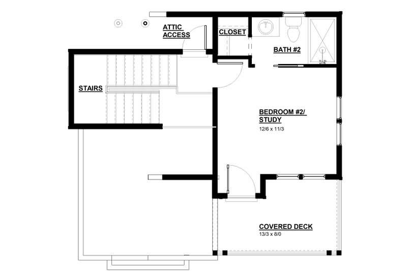 Dream House Plan - Floor Plan - Upper Floor for Craftsman House Plan #895-118 - 2 bed, 2.5 bath