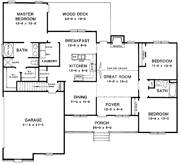 Dream House Plan - Traditional Floor Plan - Main Floor Plan #10-101
