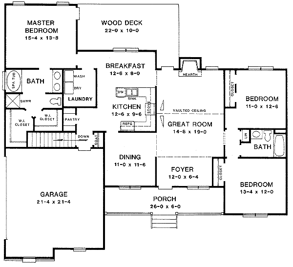 House Plan Design - Traditional Floor Plan - Main Floor Plan #10-101