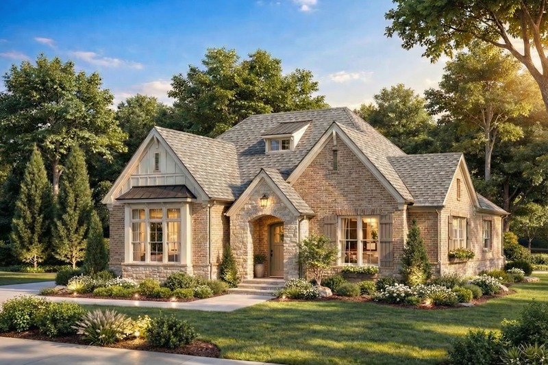 Architectural House Design - Bungalow Exterior - Front Elevation Plan #923-470