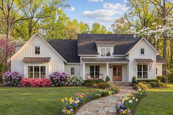 Exterior - Front Elevation for Farmhouse House Plan #1067-4 - 4 bed, 3.5 bath