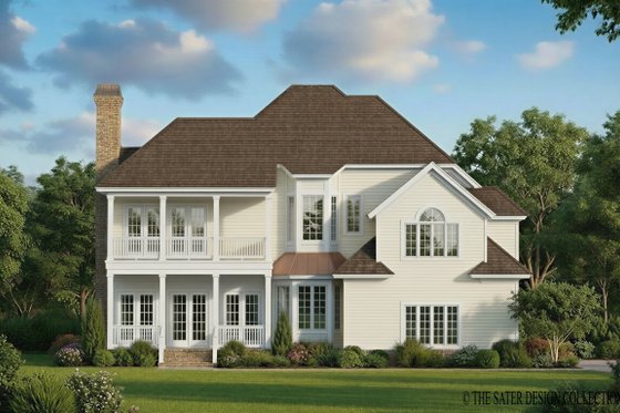 Exterior - Rear Elevation for Victorian House Plan #930-198 - 3 bed, 3.5 bath