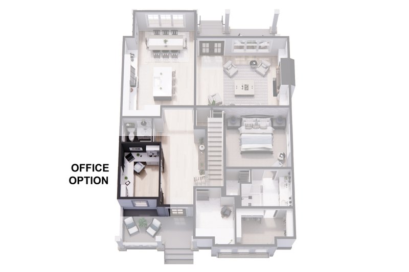 Home Plan - Floor Plan - Main Floor 3 for Farmhouse House Plan #51-1455 - 3 bed, 3.5 bath