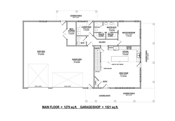 Dream House Plan - Barndominium Floor Plan - Main Floor Plan #1084-19