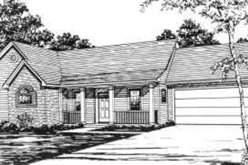 Ranch Style House Plan - 3 Beds 2 Baths 1343 Sq/Ft Plan #30-131