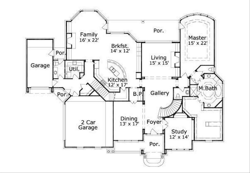 Traditional Style House Plan 5 Beds 4.5 Baths 5000 Sq/Ft