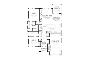 European Style House Plan - 2 Beds 2 Baths 1297 Sq/Ft Plan #48-1193 