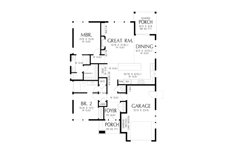 Dream House Plan - Floor Plan - Other Floor for European House Plan #48-1193 - 2 bed, 2 bath