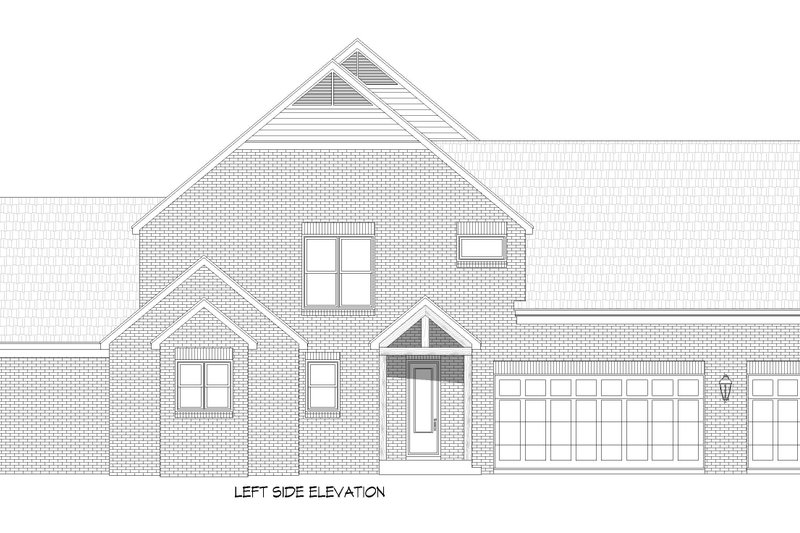 House Design - Exterior - Other Elevation 1 for Country House Plan #932-1451 - 5 bed, 4.5 bath
