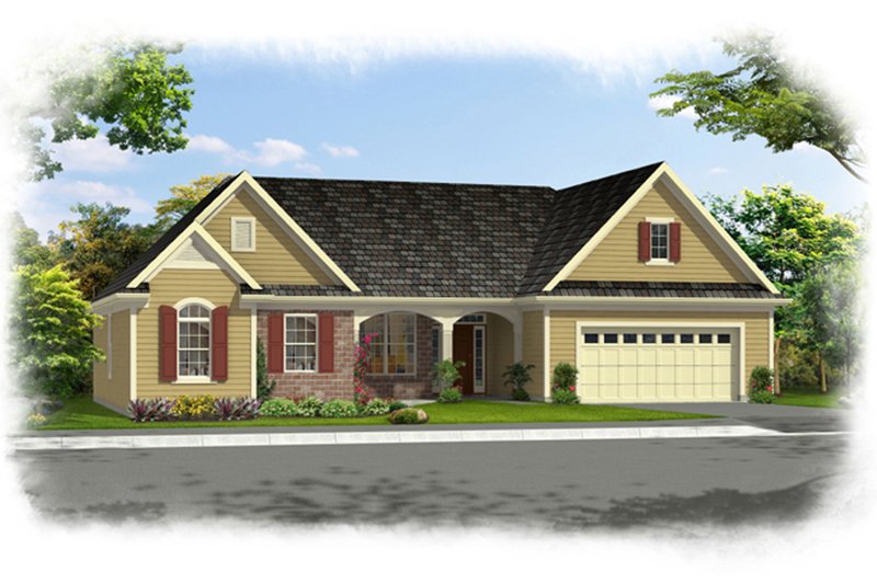 House Blueprint - Traditional Exterior - Front Elevation Plan #46-839