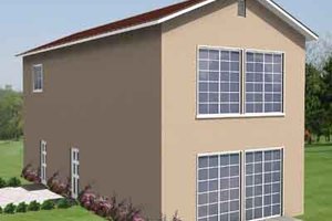 Adobe / Southwestern Exterior - Front Elevation Plan #1-240