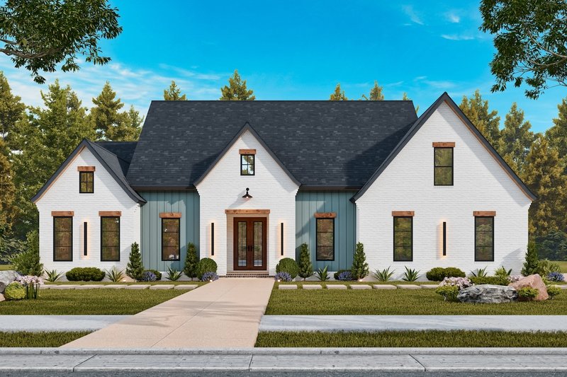 Architectural House Design - Craftsman Exterior - Front Elevation Plan #119-465