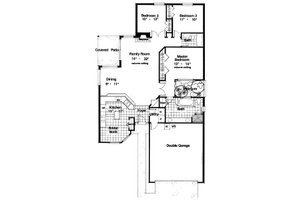 Floor Plan - Main Floor for European House Plan #417-135 - 3 bed, 2 bath