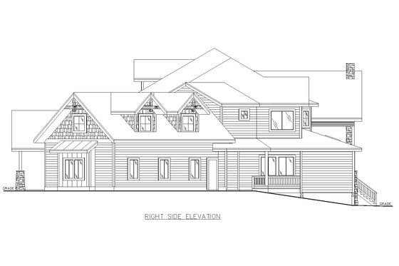 Exterior - Other Elevation 1 for Craftsman House Plan #117-954 - 6 bed, 8.5 bath