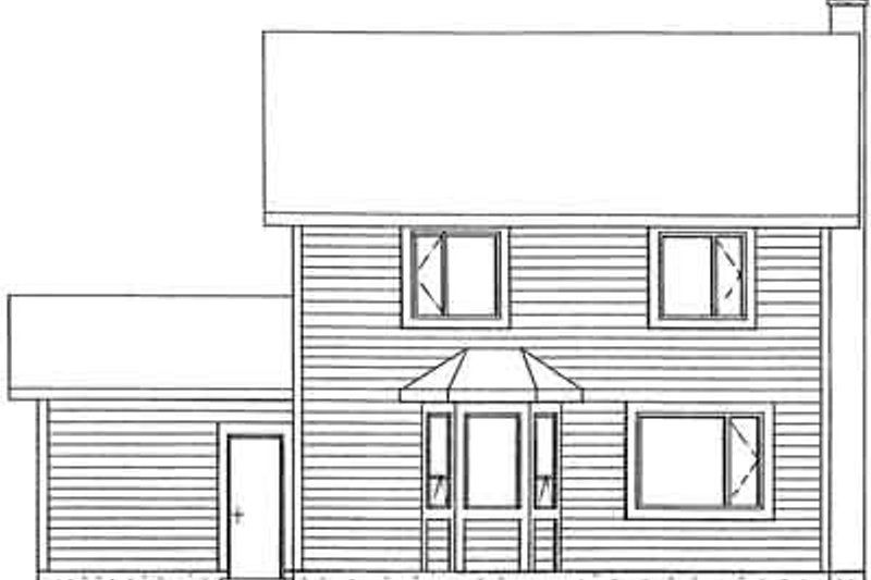 Home Plan - Exterior - Rear Elevation for Colonial House Plan #126-116 - 3 bed, 2.5 bath