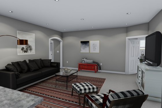 Interior - Family Room for Ranch House Plan #1060-42 - 3 bed, 2 bath