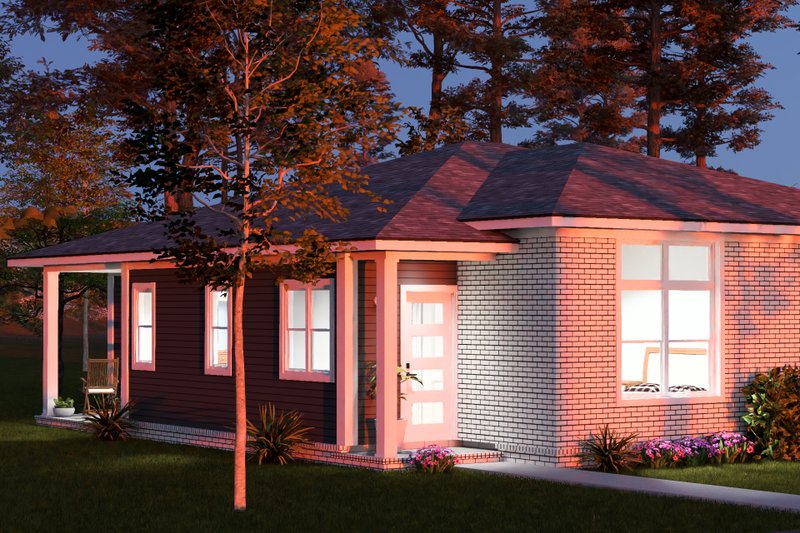 House Blueprint - Exterior - Other Elevation 4 for Modern House Plan #513-2446 - 2 bed, 2 bath