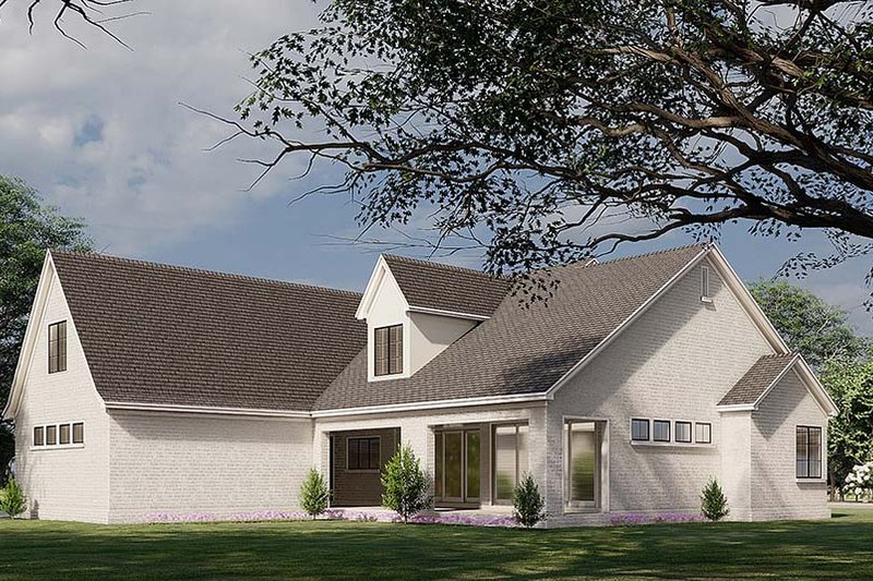 Architectural House Design - Exterior - Rear Elevation for European House Plan #923-184 - 3 bed, 2.5 bath