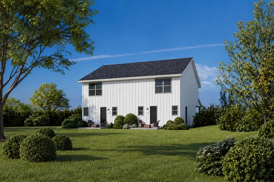 Exterior - Rear Elevation for Farmhouse House Plan #20-2629 - 3 bed, 2.5 bath