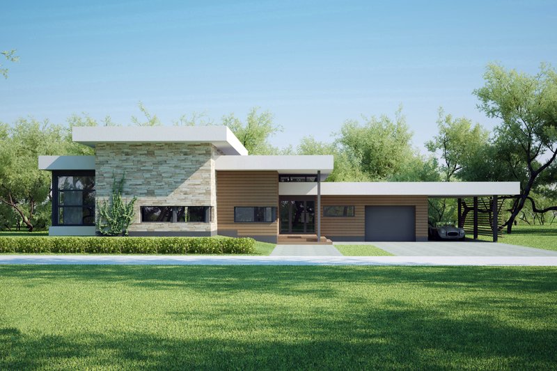 House Blueprint - Modern style home designed by Arch L.A.B., elevation