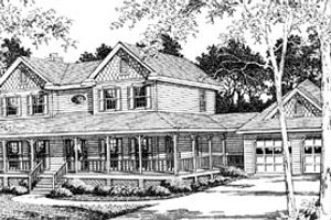 Country Exterior - Front Elevation Plan #10-254