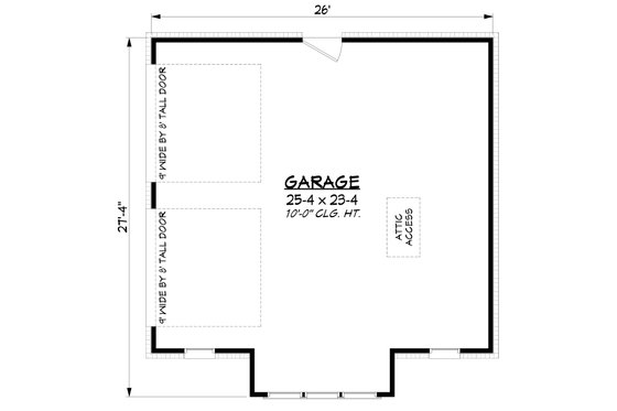Floor Plan - Main Floor for Farmhouse House Plan #430-267, 0 bath