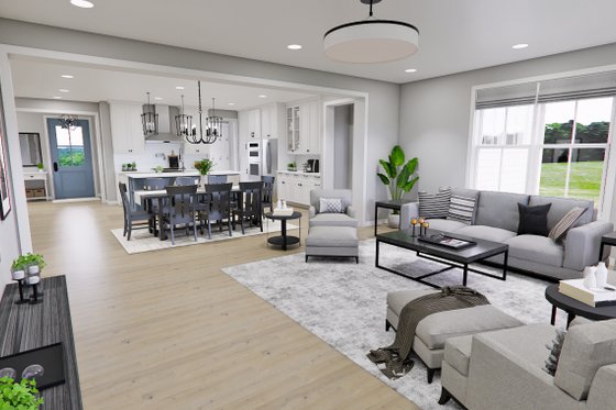 Interior - Family Room 2 for Farmhouse House Plan #51-1277 - 4 bed, 4.5 bath