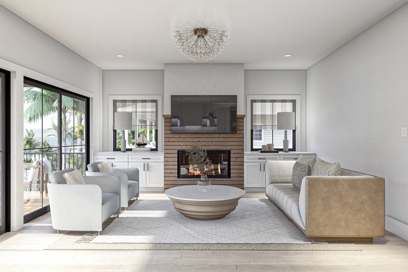Architectural House Design - Interior - Family Room for Modern House Plan #455-548 - 2 bed, 1 bath