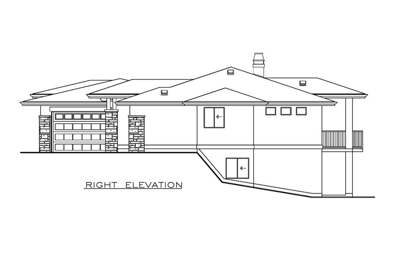 Architectural House Design - Exterior - Other Elevation 1 for Ranch House Plan #1100-140 - 2 bed, 2 bath