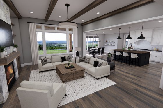 Interior - Family Room 3 for Farmhouse House Plan #51-1246 - 3 bed, 2 bath