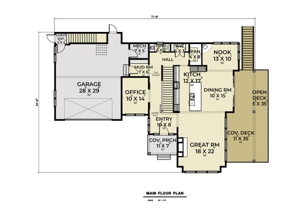 Home Plan - Traditional Floor Plan - Main Floor Plan #1070-178