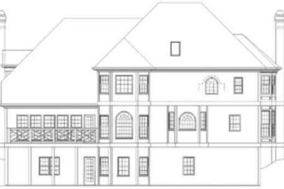 Exterior - Rear Elevation for Colonial House Plan #119-135 - 4 bed, 3.5 bath