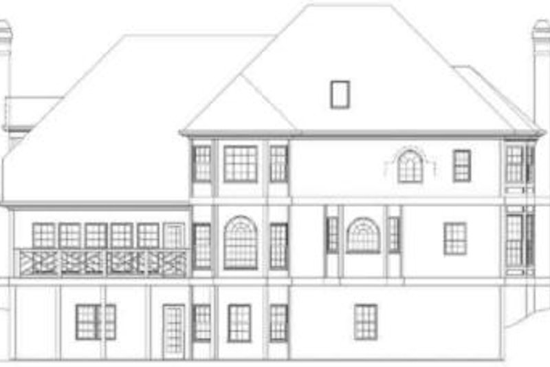 Home Plan - Exterior - Rear Elevation for Colonial House Plan #119-135 - 4 bed, 3.5 bath