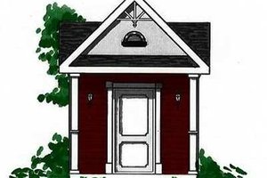 Cottage Exterior - Front Elevation Plan #23-458