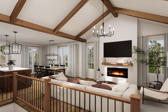 Interior - Family Room for Farmhouse House Plan #23-2835 - 2 bed, 1 bath