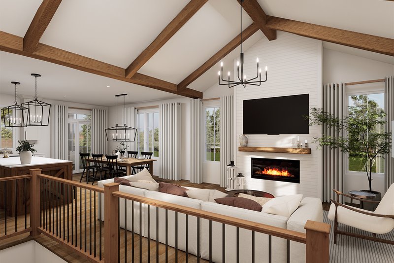 Home Plan - Interior - Family Room for Farmhouse House Plan #23-2835 - 2 bed, 1 bath