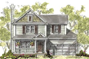 Traditional Exterior - Front Elevation Plan #20-1216